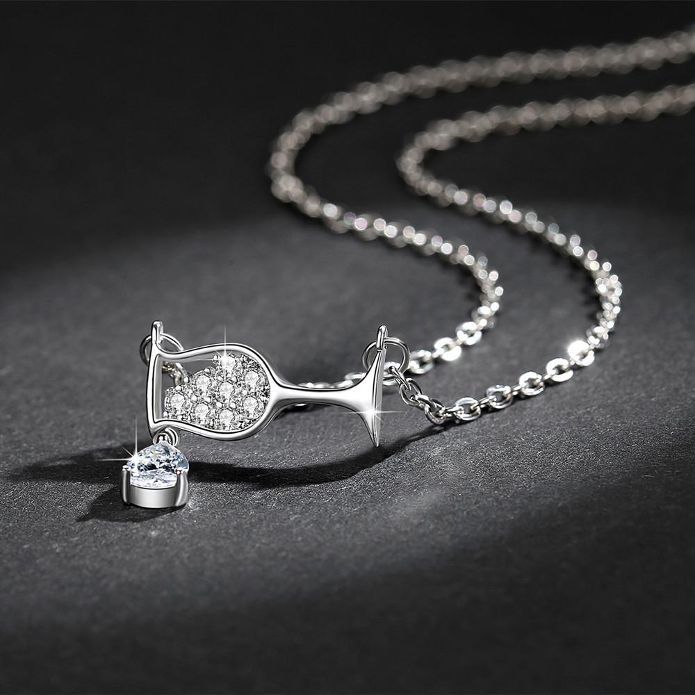 Crystal Wine Drop Pendant Necklace - Hautefull