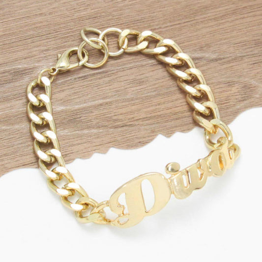 "DIVA" NAMEPLATE LINK BRACELET - Hautefull