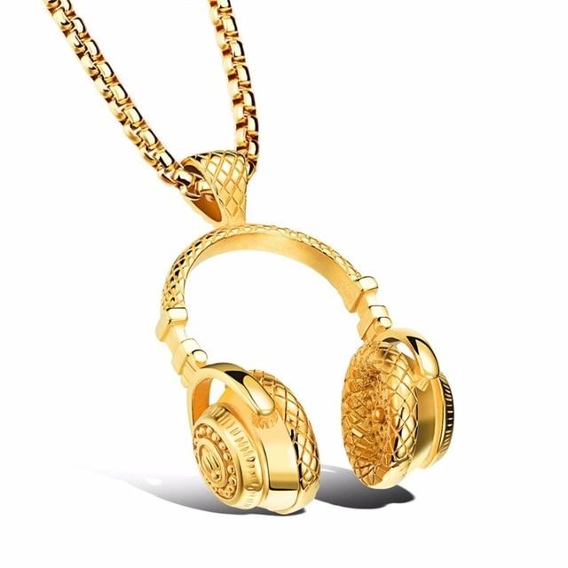 DJ Headphone Pendant Necklace - Hautefull