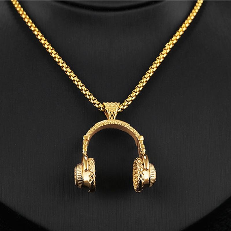 DJ Headphone Pendant Necklace - Hautefull