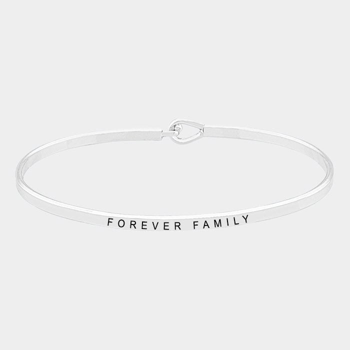 "Forever Family" Hook Metal Bracelet - Hautefull