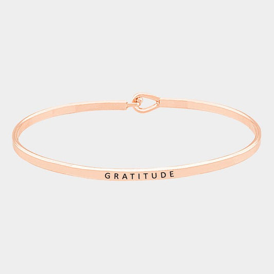 "Gratitude" Metal Bracelet - Hautefull