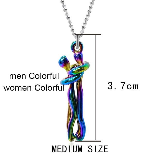 Hugging Couple Pendant Necklace - Hautefull