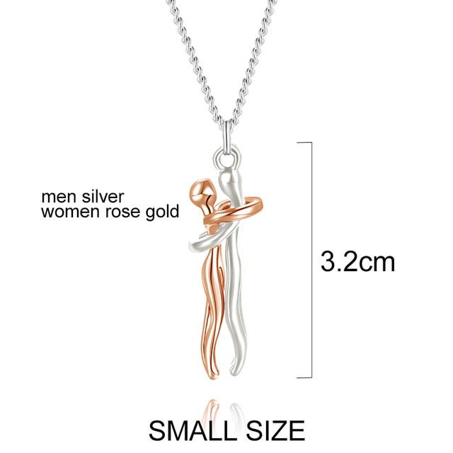 Hugging Couple Pendant Necklace - Hautefull