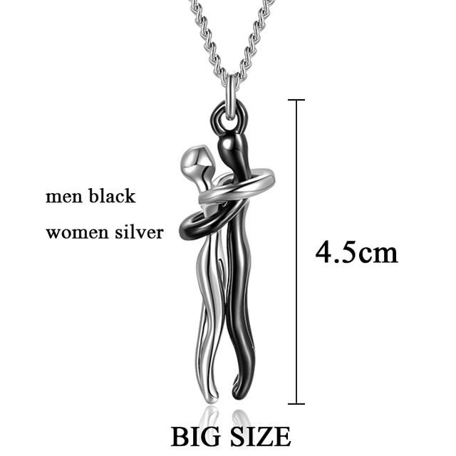 Hugging Couple Pendant Necklace - Hautefull