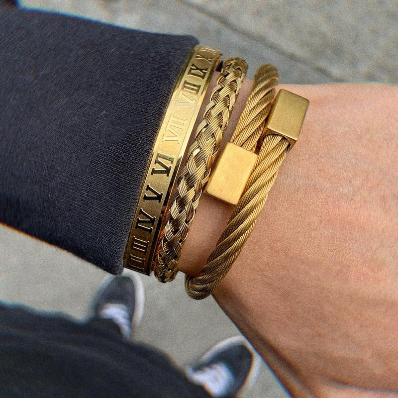 Layered Gold Charm Bracelet - Hautefull