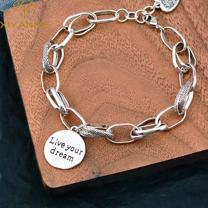 "Live Your Dream" Message Bracelet Chain Link - Hautefull