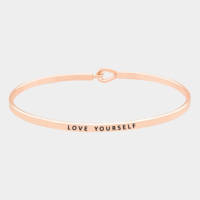 "Love Yourself" Metal Bracelet - Hautefull