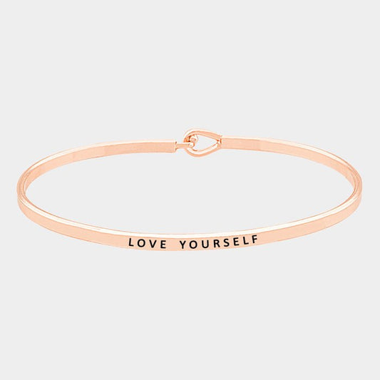 "Love Yourself" Metal Bracelet - Hautefull