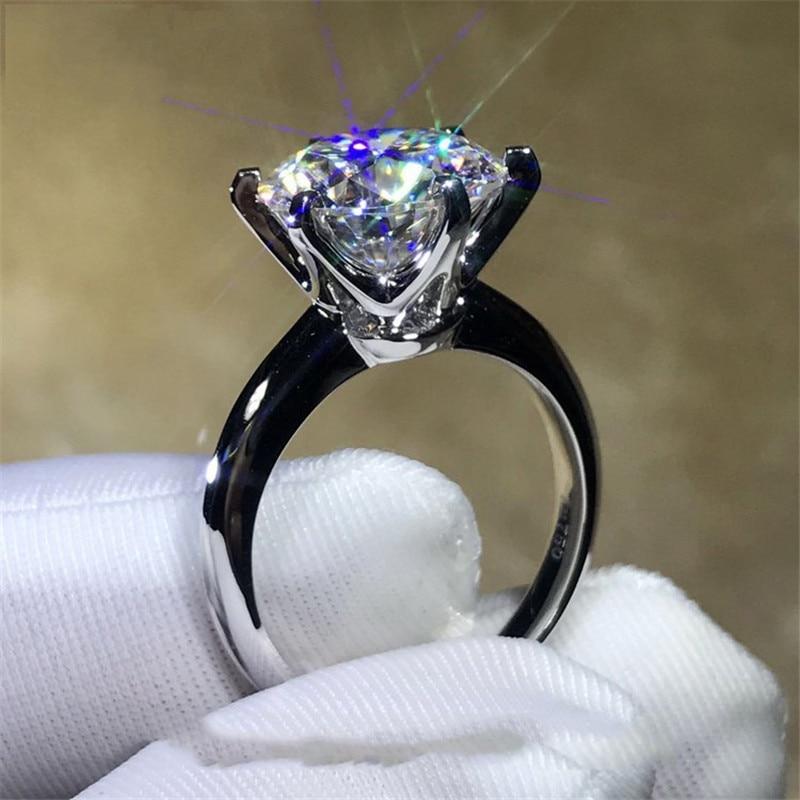 Madonna 18K CZ 925 Sterling Silver Ring Size 4-11 - Hautefull