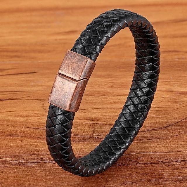 Magnetic Genuine Leather Bracelets for Men - Hautefull