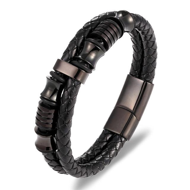 Magnetic Genuine Leather Bracelets for Men - Hautefull