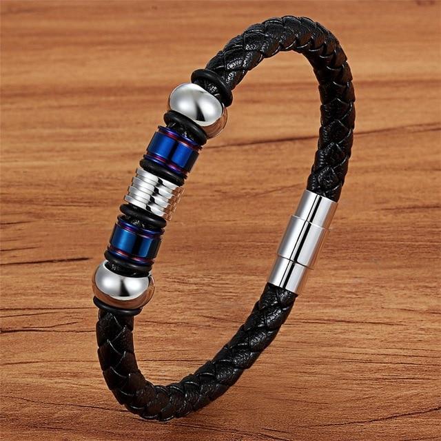 Magnetic Genuine Leather Bracelets for Men - Hautefull