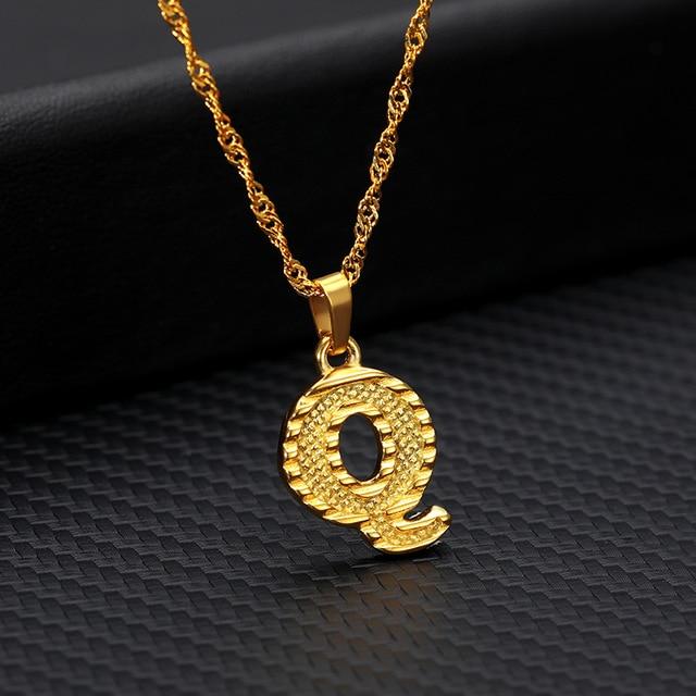 Mini Initial Letter Pendant Necklace - Hautefull