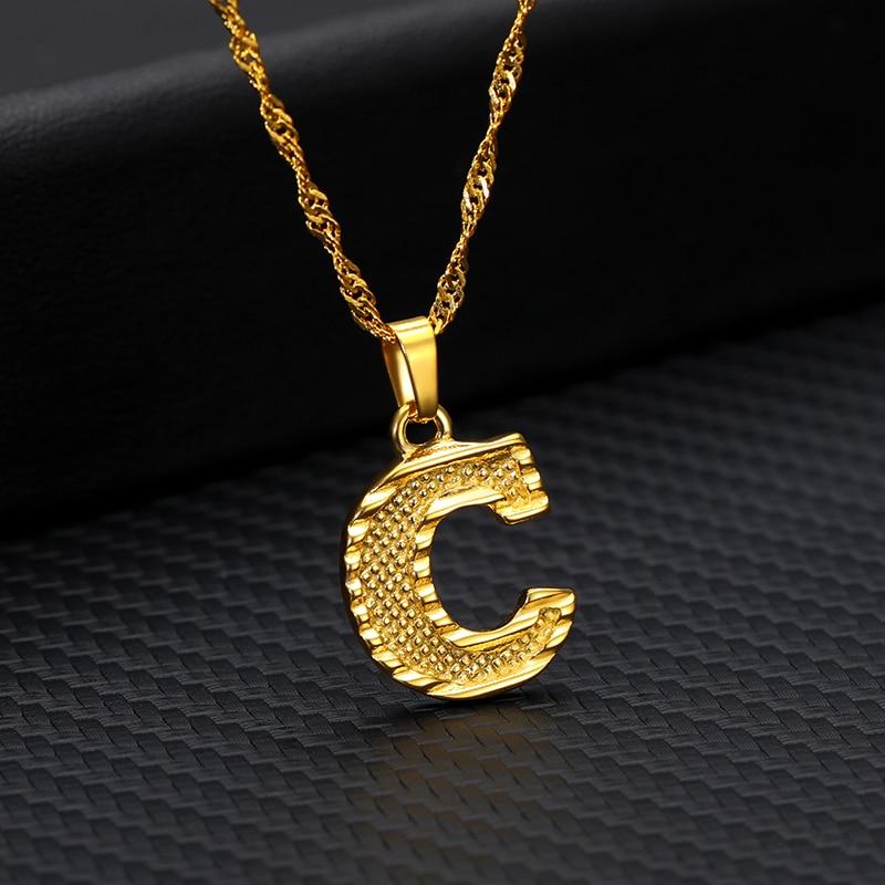 Mini Initial Letter Pendant Necklace - Hautefull