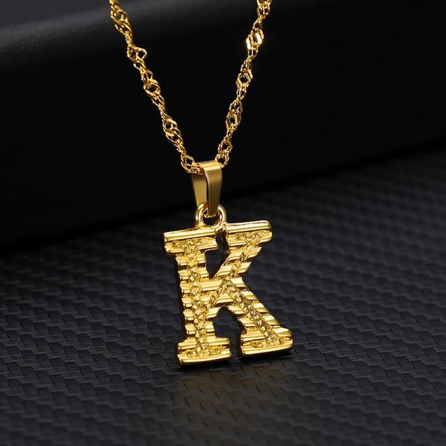 Mini Initial Letter Pendant Necklace - Hautefull