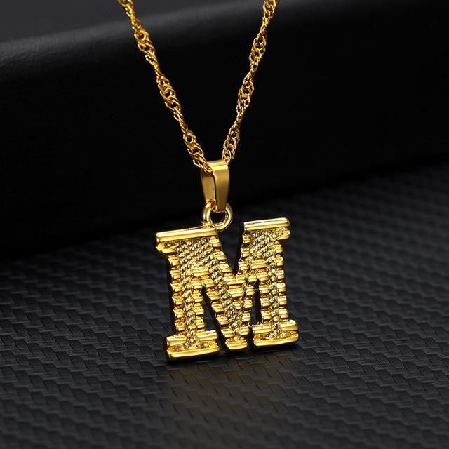 Mini Initial Letter Pendant Necklace - Hautefull