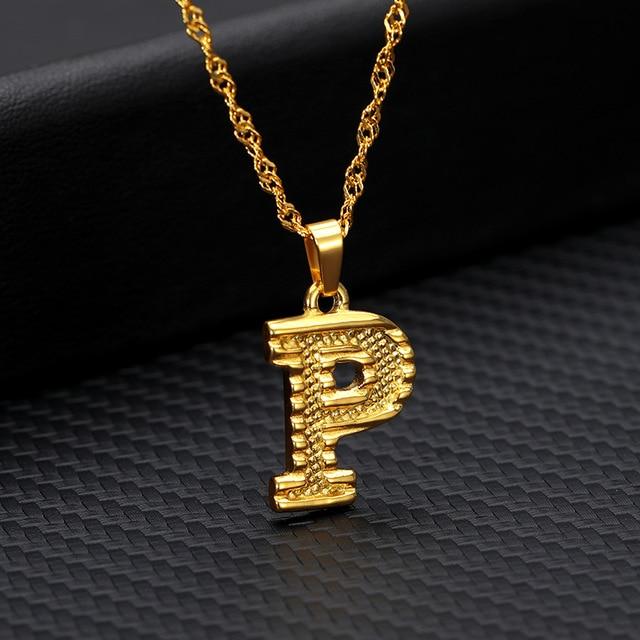 Mini Initial Letter Pendant Necklace - Hautefull