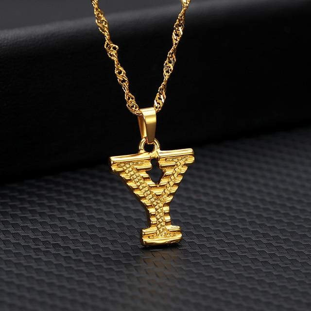 Mini Initial Letter Pendant Necklace - Hautefull