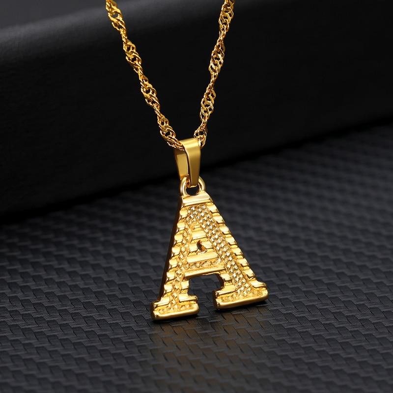 Mini Initial Letter Pendant Necklace - Hautefull