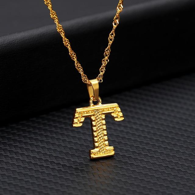 Mini Initial Letter Pendant Necklace - Hautefull