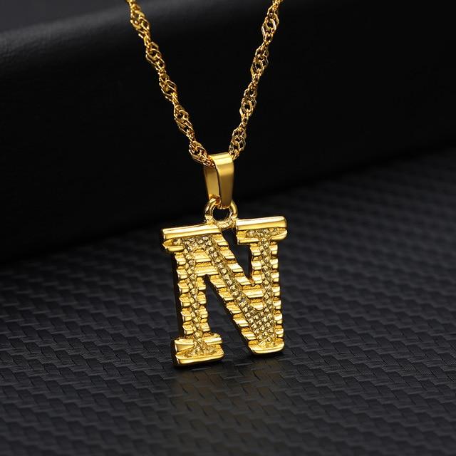 Mini Initial Letter Pendant Necklace - Hautefull