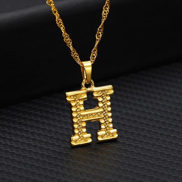 Mini Initial Letter Pendant Necklace - Hautefull