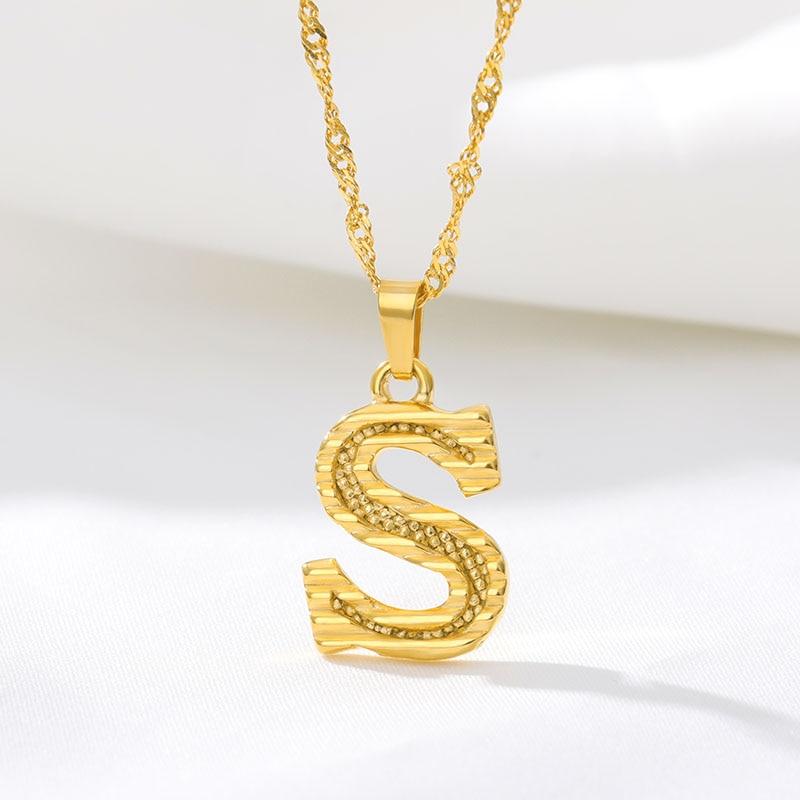 Mini Initial Letter Pendant Necklace - Hautefull