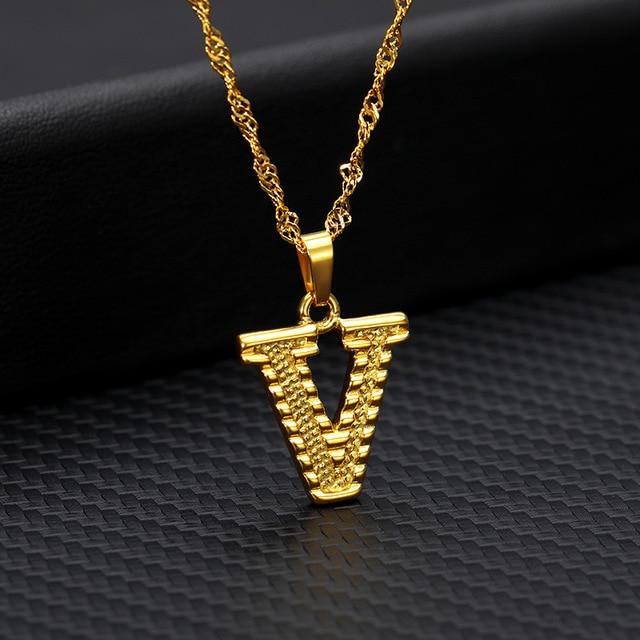 Mini Initial Letter Pendant Necklace - Hautefull