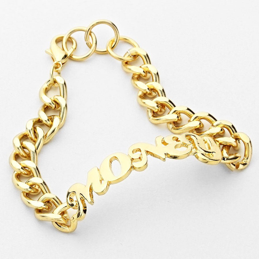 "MONEY" NAMEPLATE LINK BRACELET - Hautefull