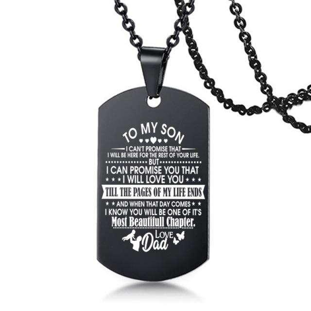 "My Son" Inspirational Stainless Pendant Necklace - Hautefull