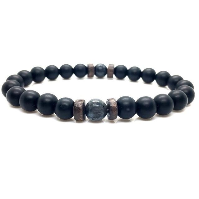 Natural Moonstone Bead Bracelet Made From Lava Stone - Hautefull