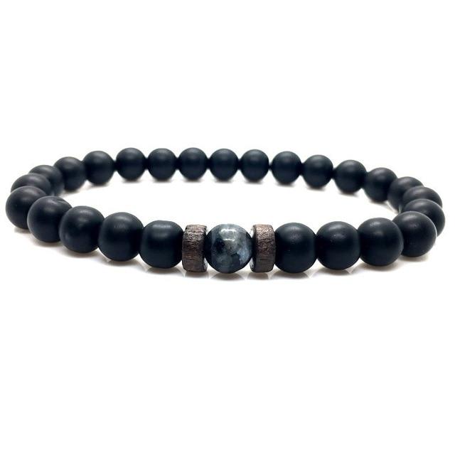 Natural Moonstone Bead Bracelet Made From Lava Stone - Hautefull