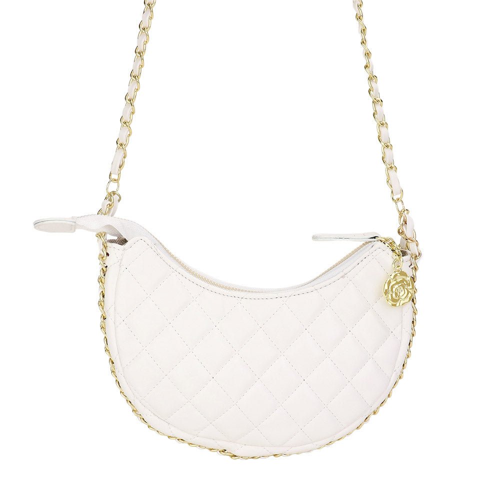 Quilted Chain Crossbody Bag - Hautefull