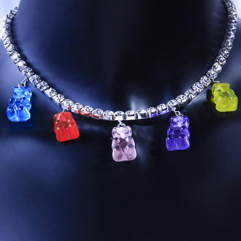 Rainbow Bears Tennis Choker Necklace - Hautefull