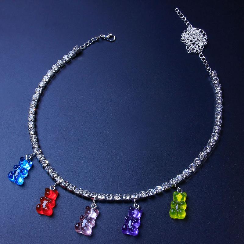 Rainbow Bears Tennis Choker Necklace - Hautefull