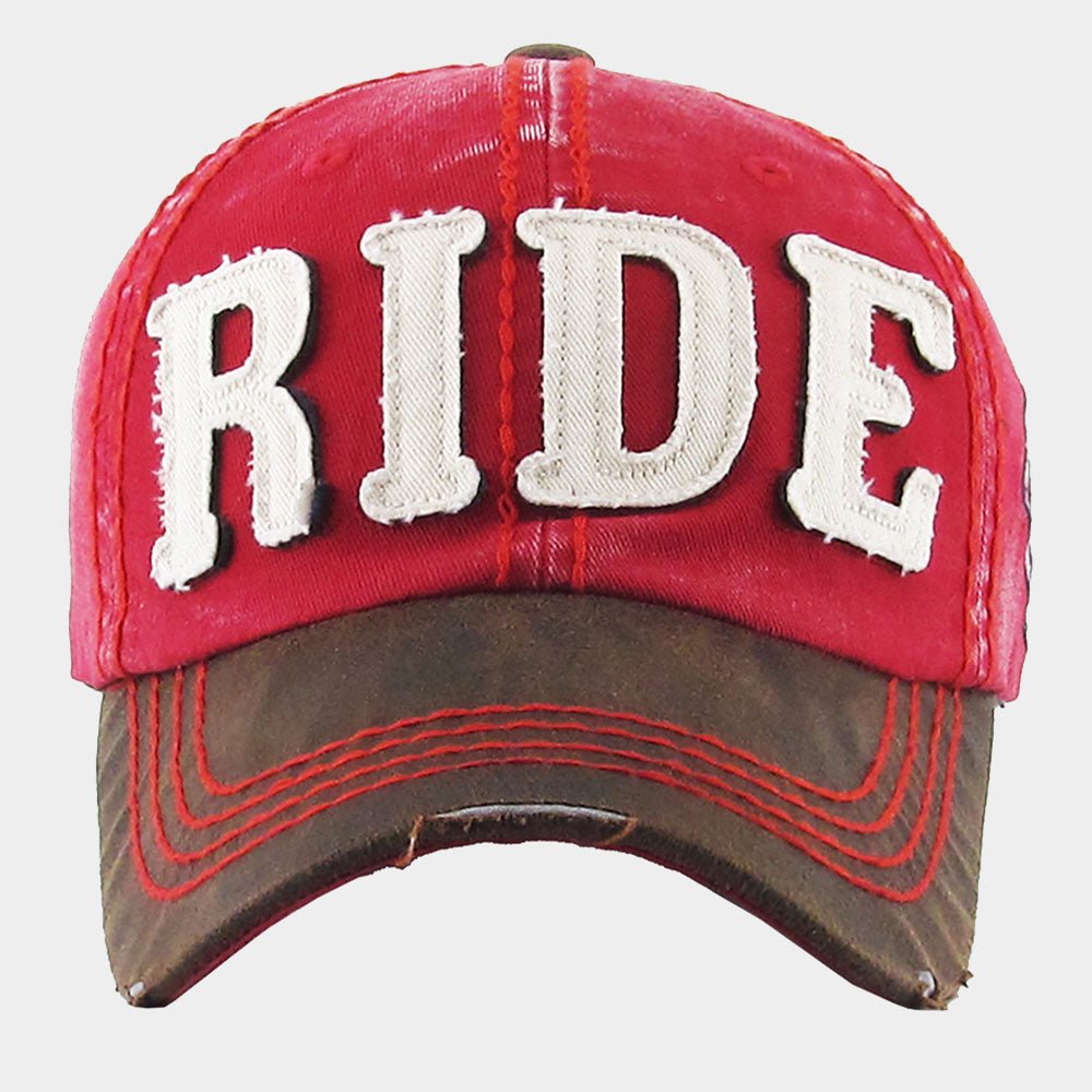 RIDE Embroidered Baseball Cap for Men - Hautefull