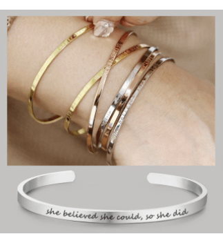 She Believed She Could So She Did Motivation Bracelet - Hautefull