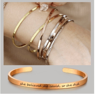 She Believed She Could So She Did Motivation Bracelet - Hautefull