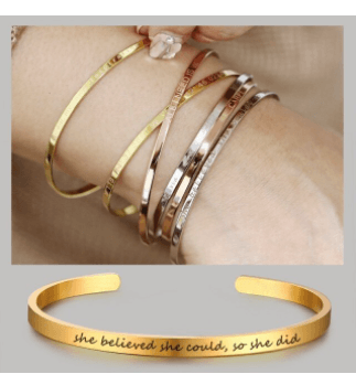 She Believed She Could So She Did Motivation Bracelet - Hautefull