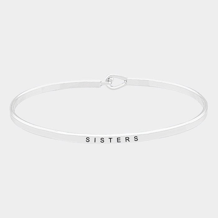 "Sisters" Thin Metal Bracelet - Hautefull