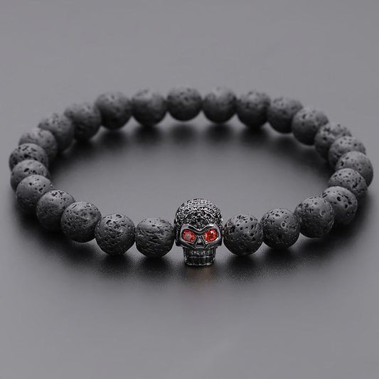 Skull Beaded Bracelet for Men - Hautefull