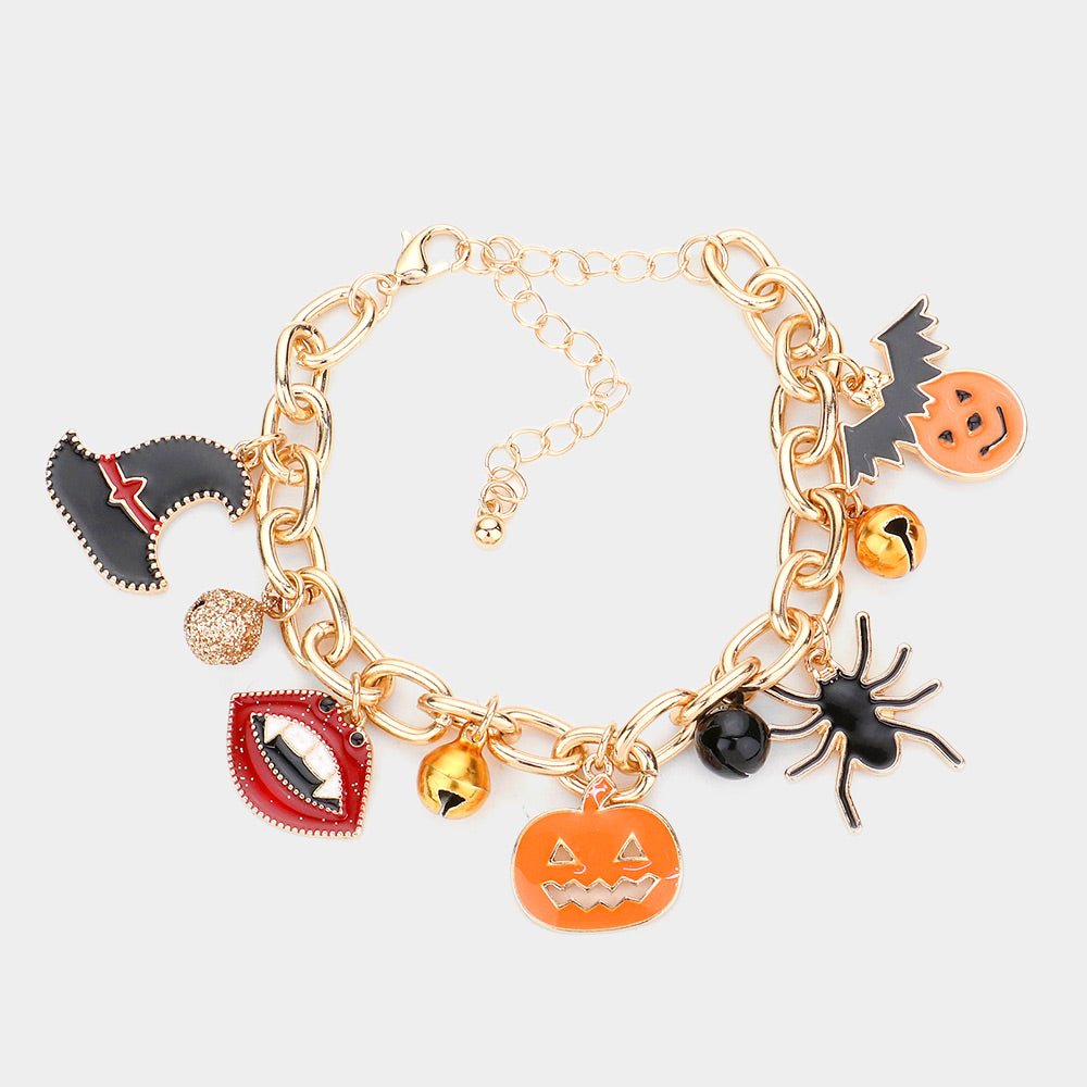 Spooky Charms Chain Bracelet for Halloween - Hautefull