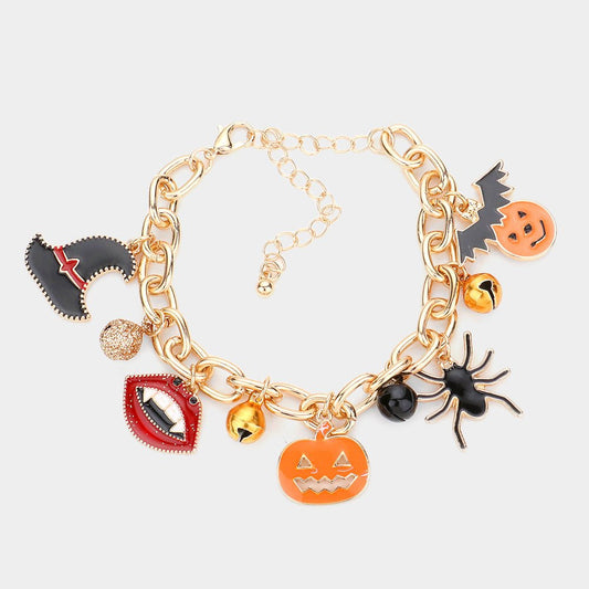 Spooky Charms Chain Bracelet for Halloween - Hautefull