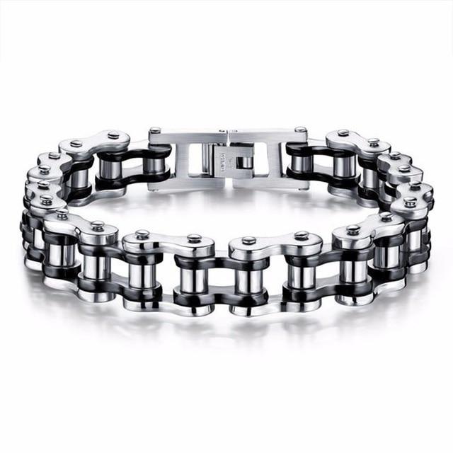 Stainless Steel Biker Chain Bracelet - Hautefull