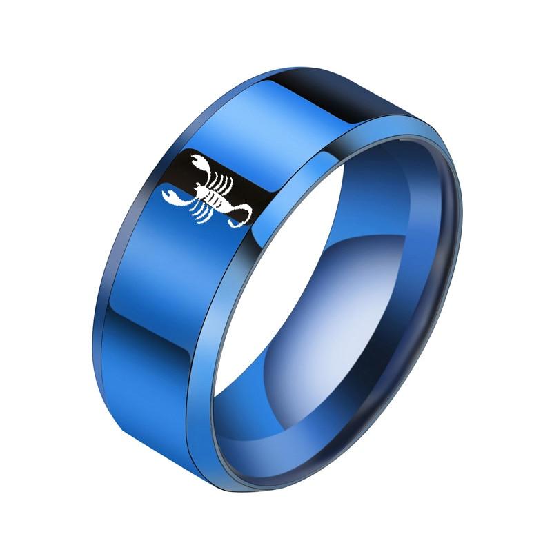 Stainless Steel Zodiac Ring for Men - Hautefull