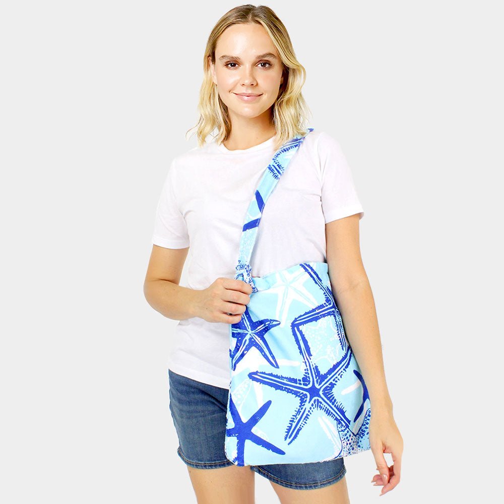 Starfish Print Beach Towel & Bag - Hautefull