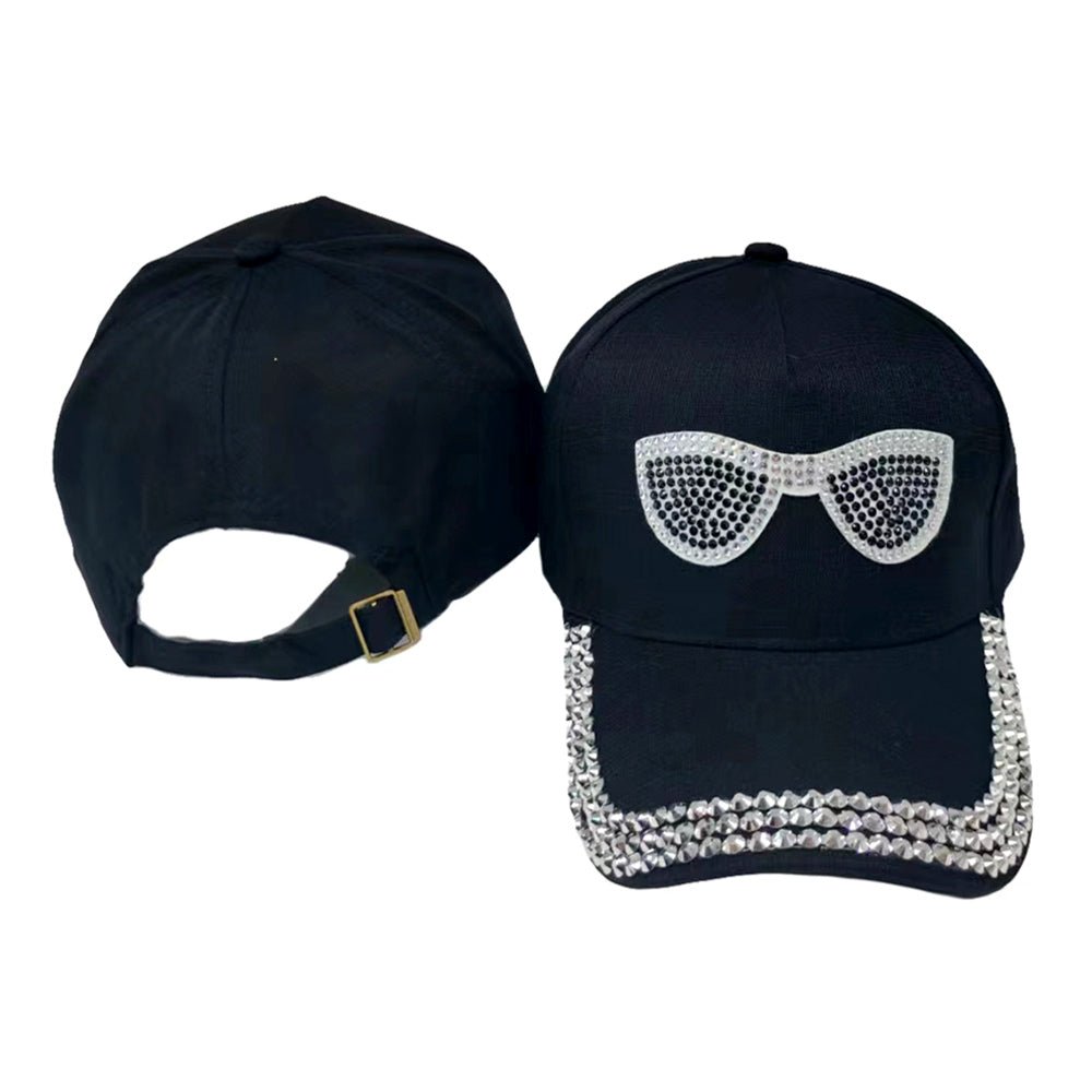 Sunglasses Print Studded Baseball Cap - Hautefull