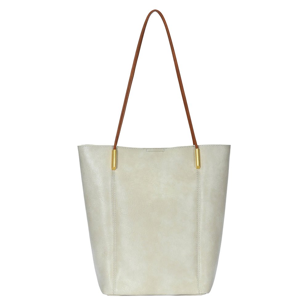 Tall Faux Leather Tote Bag - Hautefull