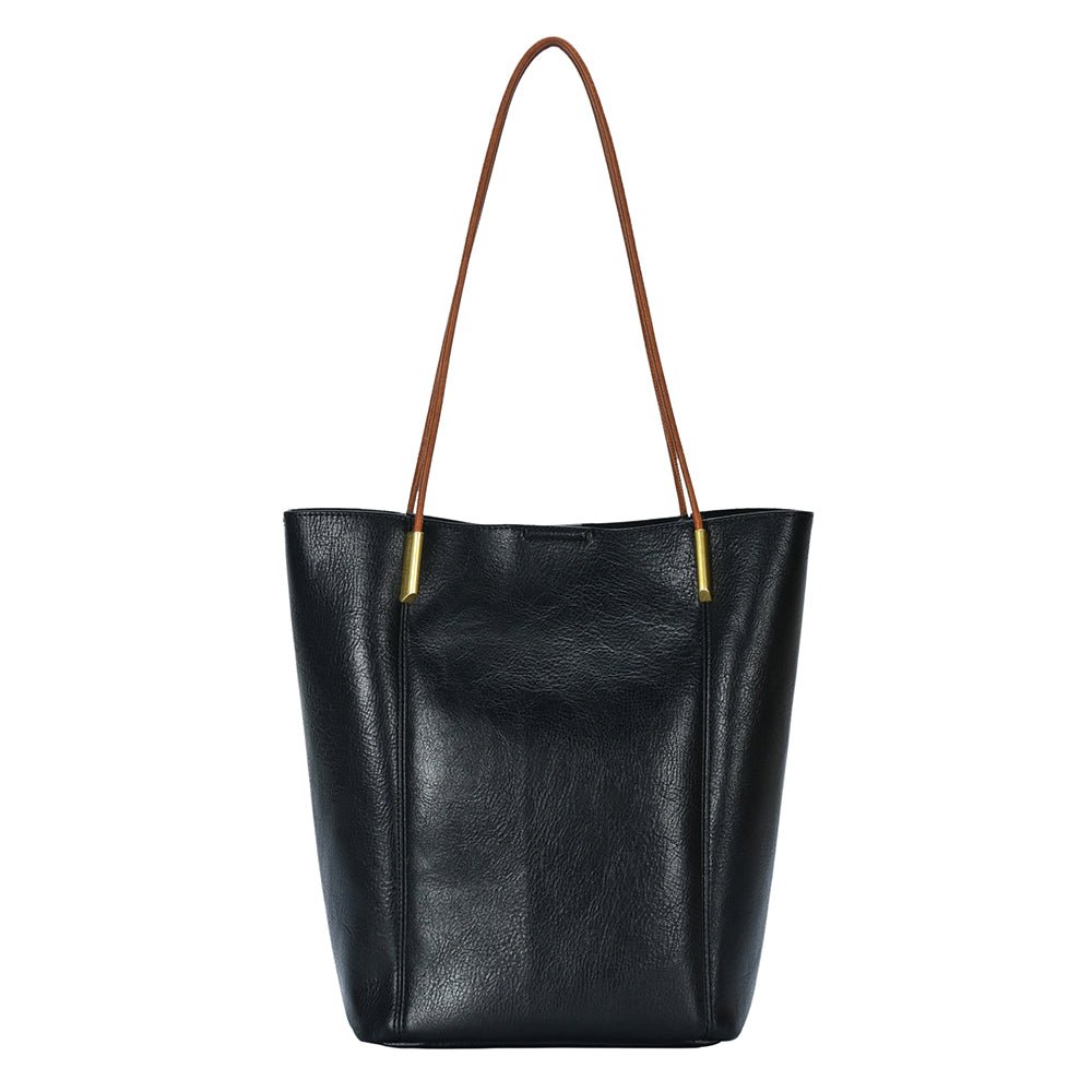 Tall Faux Leather Tote Bag - Hautefull